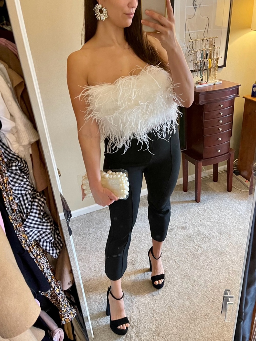 Zaina White Feather Bustier - Picture 7 of 11